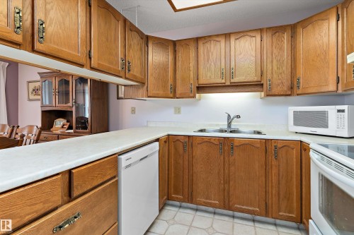 17404 Callingwood Road, Edmonton, AB - Indoor Photo Showing Kitchen With Double Sink