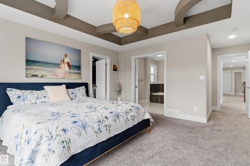 Tray ceiling with recessed lighting - 3312 11 Avenue, Edmonton, AB - Indoor Photo Showing Bedroom