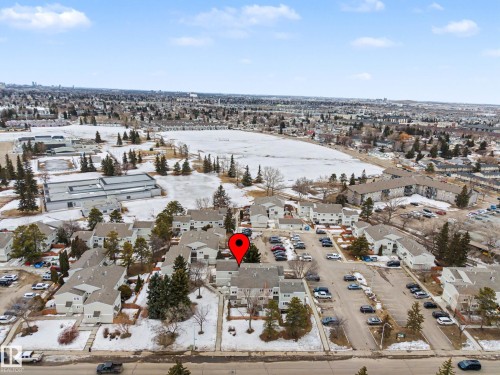 Aerial view of the property and its surrounding area - 6F Castle Terrace, Edmonton, AB - Outdoor With Body Of Water With View