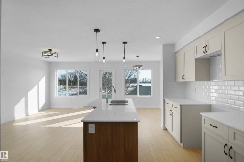 8891 Carson Way, Edmonton, AB - Indoor Photo Showing Kitchen With Double Sink With Upgraded Kitchen
