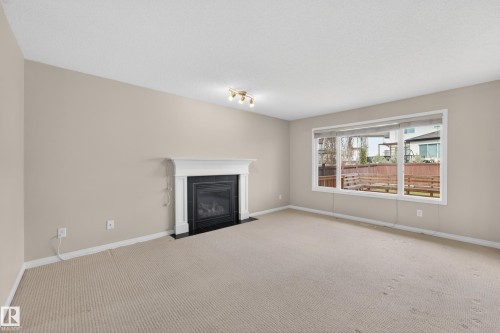 1731 55 Street, Edmonton, AB - Indoor Photo Showing Living Room With Fireplace