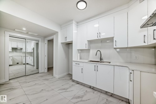 340 33 Ave, Edmonton, AB - Indoor Photo Showing Kitchen With Double Sink