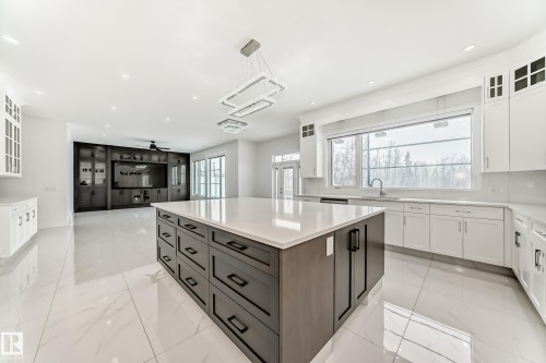 340 33 Ave, Edmonton, AB - Indoor Photo Showing Kitchen With Upgraded Kitchen
