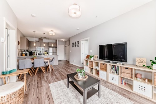 208 812 Welsh Drive, Edmonton, AB - Indoor Photo Showing Living Room