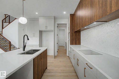3287 Chernowski Way, Edmonton, AB - Indoor Photo Showing Kitchen With Double Sink