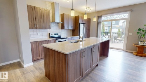 5159 Crabapple Link Sw, Edmonton, AB - Indoor Photo Showing Kitchen With Double Sink With Upgraded Kitchen
