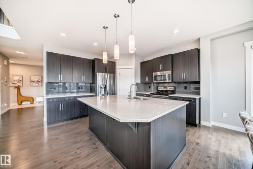 1306 164A Street, Edmonton, AB - Indoor Photo Showing Kitchen With Stainless Steel Kitchen With Upgraded Kitchen