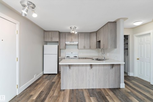7 11008 124 Street, Edmonton, AB - Indoor Photo Showing Kitchen With Double Sink