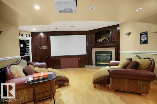 762 Wells Wynd, Edmonton, AB - Indoor Photo Showing Living Room With Fireplace