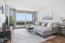 1513 13910 Stony Plain Road, Edmonton, AB  - Indoor Photo Showing Living Room 