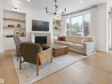 11234 73 Avenue, Edmonton, AB  - Indoor Photo Showing Living Room With Fireplace 