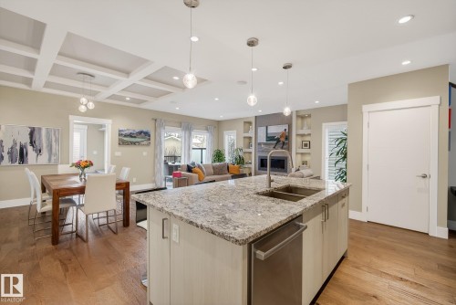 9648 83 Avenue, Edmonton, AB - Indoor Photo Showing Kitchen With Double Sink With Upgraded Kitchen