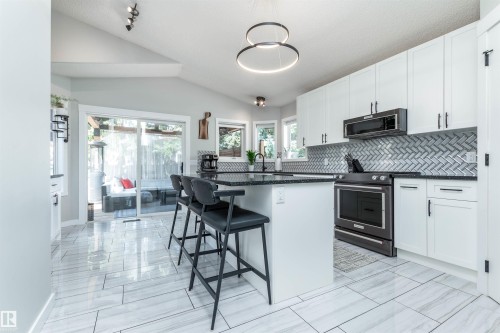 4012 53 Street, Beaumont, AB - Indoor Photo Showing Kitchen With Upgraded Kitchen