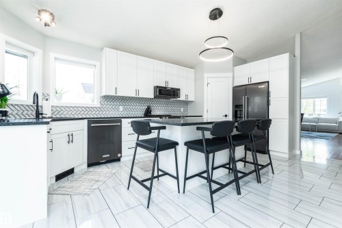 4012 53 Street, Beaumont, AB - Indoor Photo Showing Kitchen With Upgraded Kitchen