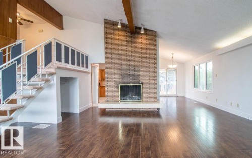 10328 42 Street, Edmonton, AB - Indoor Photo Showing Living Room With Fireplace