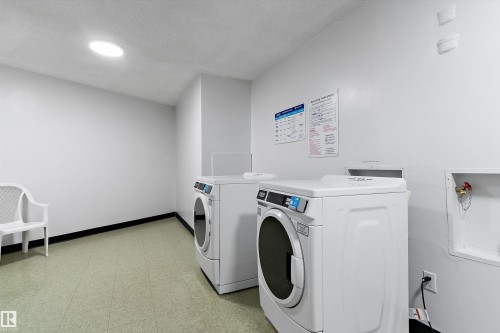 Laundry Room available on the same floor as suite. - 304 13910 Stony Plain Road, Edmonton, AB - Indoor Photo Showing Laundry Room