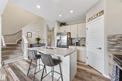 1243 Mcconachie Boulevard, Edmonton, AB - Indoor Photo Showing Kitchen With Double Sink With Upgraded Kitchen
