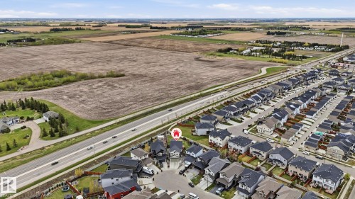 Aerial perspective of a residential neighborhood with a variety of detached homes - 2620 Adam Crest, Edmonton, AB - Outdoor With View