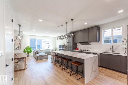 11445 79 Avenue, Edmonton, AB - Indoor Photo Showing Kitchen With Upgraded Kitchen