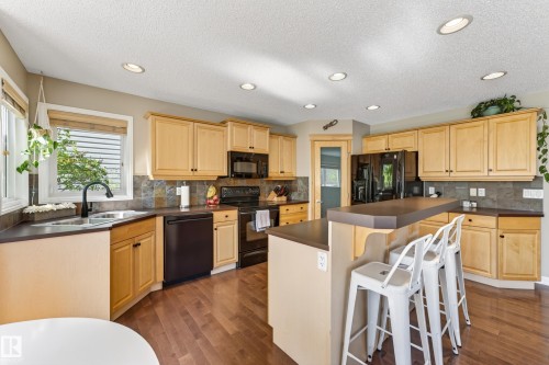 1907 120 Street, Edmonton, AB - Indoor Photo Showing Kitchen With Double Sink