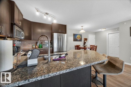 408 2204 44 Avenue, Edmonton, AB - Indoor Photo Showing Kitchen With Stainless Steel Kitchen With Upgraded Kitchen