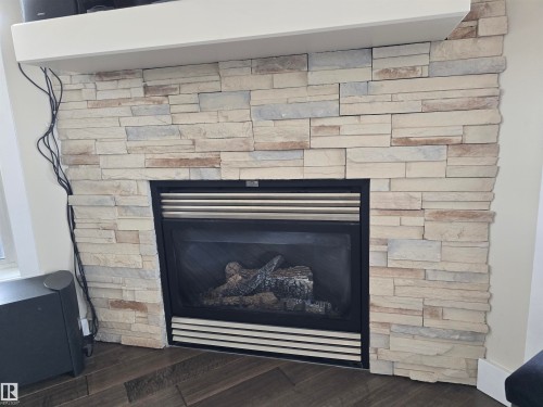 404 10311 111 Street, Edmonton, AB - Indoor Photo Showing Living Room With Fireplace