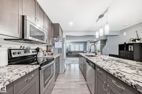 5422 Crabapple Loop, Edmonton, AB - Indoor Photo Showing Kitchen With Stainless Steel Kitchen With Upgraded Kitchen
