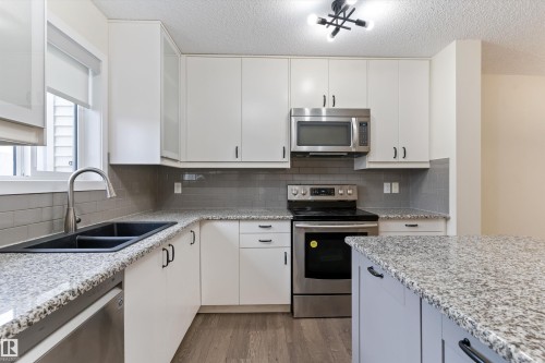 Kitchen - 336 Watt Boulevard, Edmonton, AB - Indoor Photo Showing Kitchen With Double Sink With Upgraded Kitchen