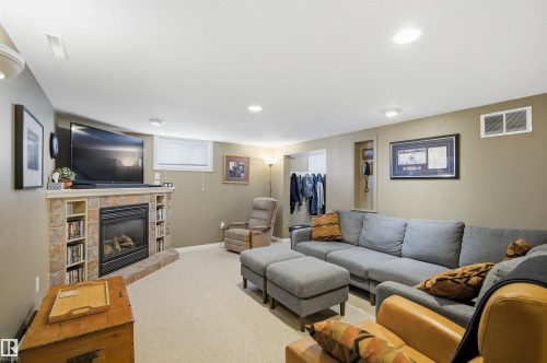 10663 59 Street, Edmonton, AB - Indoor Photo Showing Other Room With Fireplace
