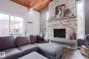 9828 169 Street, Edmonton, AB  - Indoor Photo Showing Living Room With Fireplace 