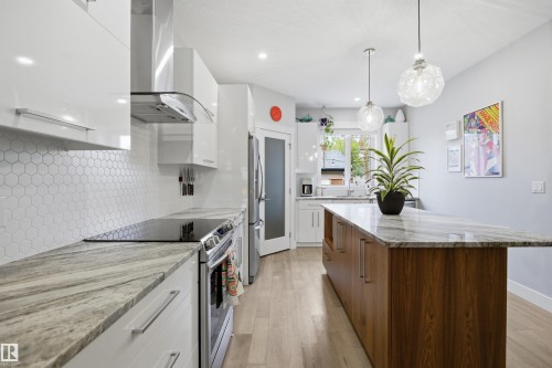 11639 128 Street, Edmonton, AB - Indoor Photo Showing Kitchen With Upgraded Kitchen