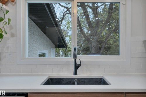 3419 84 Street, Edmonton, AB - Indoor Photo Showing Kitchen With Double Sink