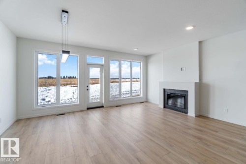 29 Devonshire Drive, Sherwood Park, AB - Indoor Photo Showing Living Room With Fireplace
