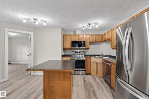 212 5340 199 Street, Edmonton, AB - Indoor Photo Showing Kitchen With Stainless Steel Kitchen