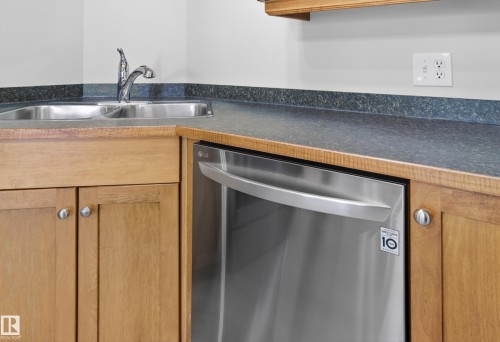 212 5340 199 Street, Edmonton, AB - Indoor Photo Showing Kitchen With Double Sink