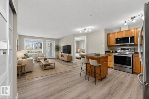 212 5340 199 Street, Edmonton, AB - Indoor Photo Showing Kitchen With Stainless Steel Kitchen