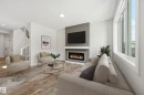 9 Redpoll Wynd, St. Albert, AB  - Indoor Photo Showing Living Room With Fireplace 