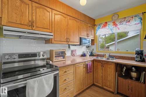 8115 169 Street, Edmonton, AB - Indoor Photo Showing Kitchen With Double Sink