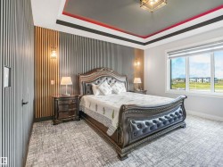 Accent wall with vertical paneling - 