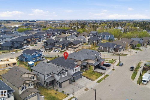 Aerial perspective of a developed residential area - 3909 49 Ave, Beaumont, AB - Outdoor With View