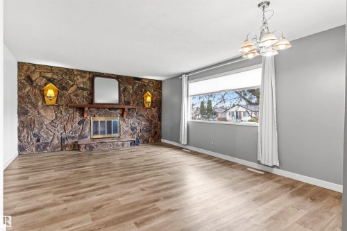 9025 152 Street, Edmonton, AB - Indoor Photo Showing Other Room With Fireplace