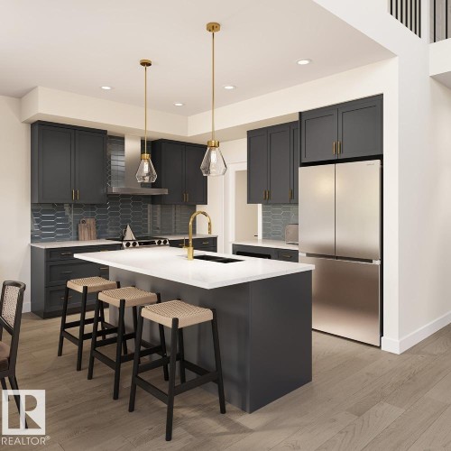 5132 Cawsey Bend Sw, Edmonton, AB - Indoor Photo Showing Kitchen With Upgraded Kitchen