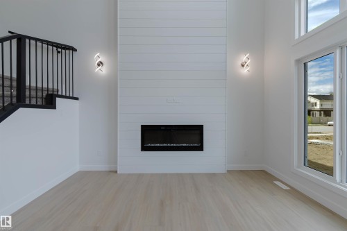 806 Elderberry Court, Edmonton, AB - Indoor Photo Showing Living Room With Fireplace