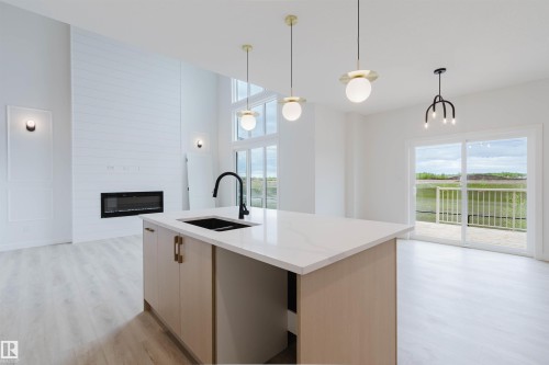 224 Edgemont Green, Edmonton, AB - Indoor Photo Showing Kitchen With Double Sink