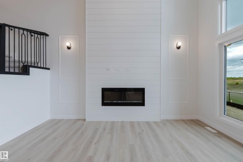 224 Edgemont Green, Edmonton, AB - Indoor Photo Showing Living Room With Fireplace
