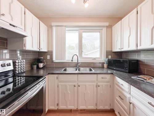 53 Alpine Boulevard, St. Albert, AB - Indoor Photo Showing Kitchen With Double Sink