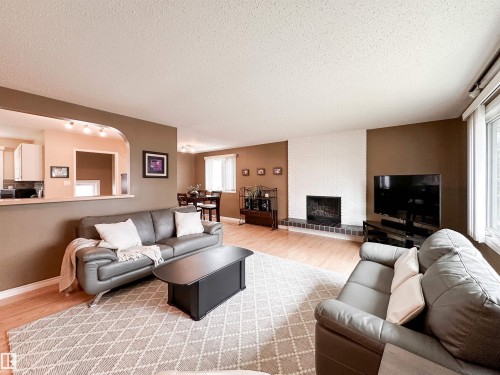 53 Alpine Boulevard, St. Albert, AB - Indoor Photo Showing Living Room With Fireplace