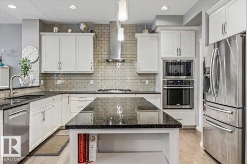 22933 94A Avenue, Edmonton, AB - Indoor Photo Showing Kitchen With Double Sink With Upgraded Kitchen