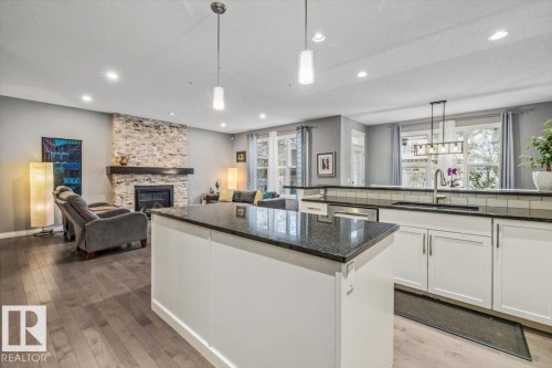 22933 94A Avenue, Edmonton, AB - Indoor Photo Showing Other Room With Fireplace
