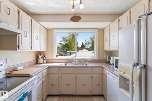 886 Knottwood Road S, Edmonton, AB - Indoor Photo Showing Kitchen With Double Sink